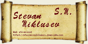Stevan Miklušev vizit kartica